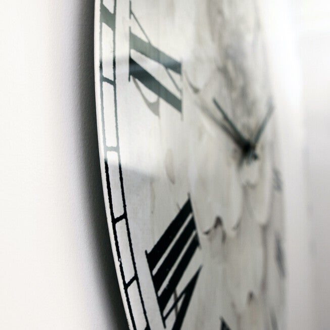 Indigold Grey Peonies I Traditional Wall Clock, , alternate image number 3