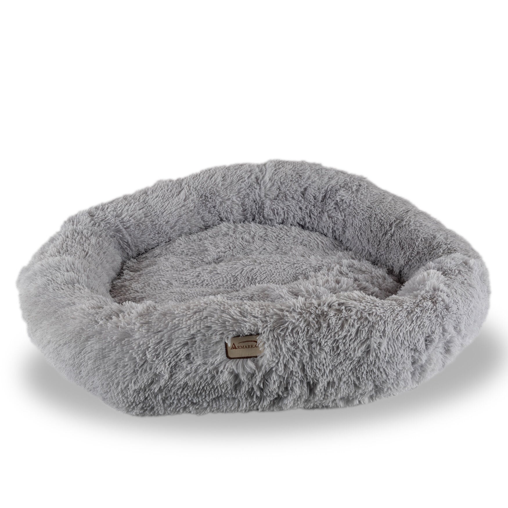 Armarkat Extra Large, Fluffy Gray Round Cat Bed - C71Nhs Cat Bed, SILVER GRAY, hi-res image number 0