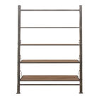 Dark Brown Wood Industrial Shelving Unit, 77 " x 20 " x 14 ", , on-hover image number null