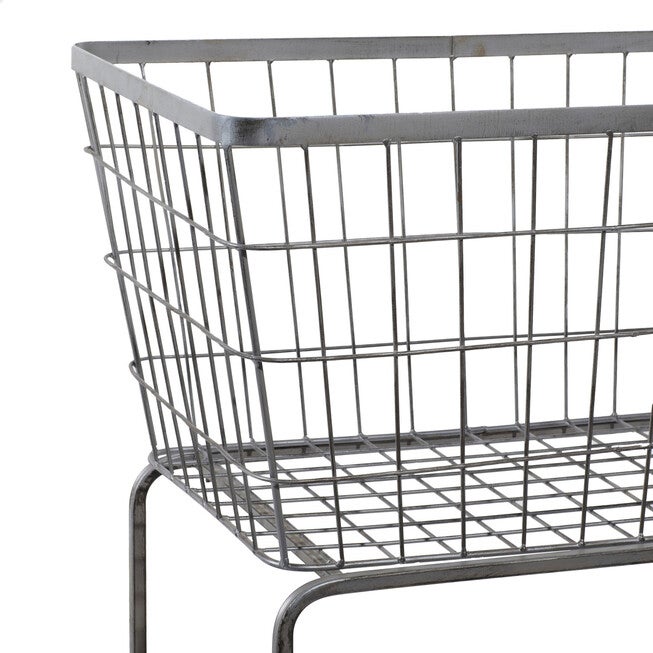 Grey Industrial Metal Storage Cart Storage Cart, , alternate image number null