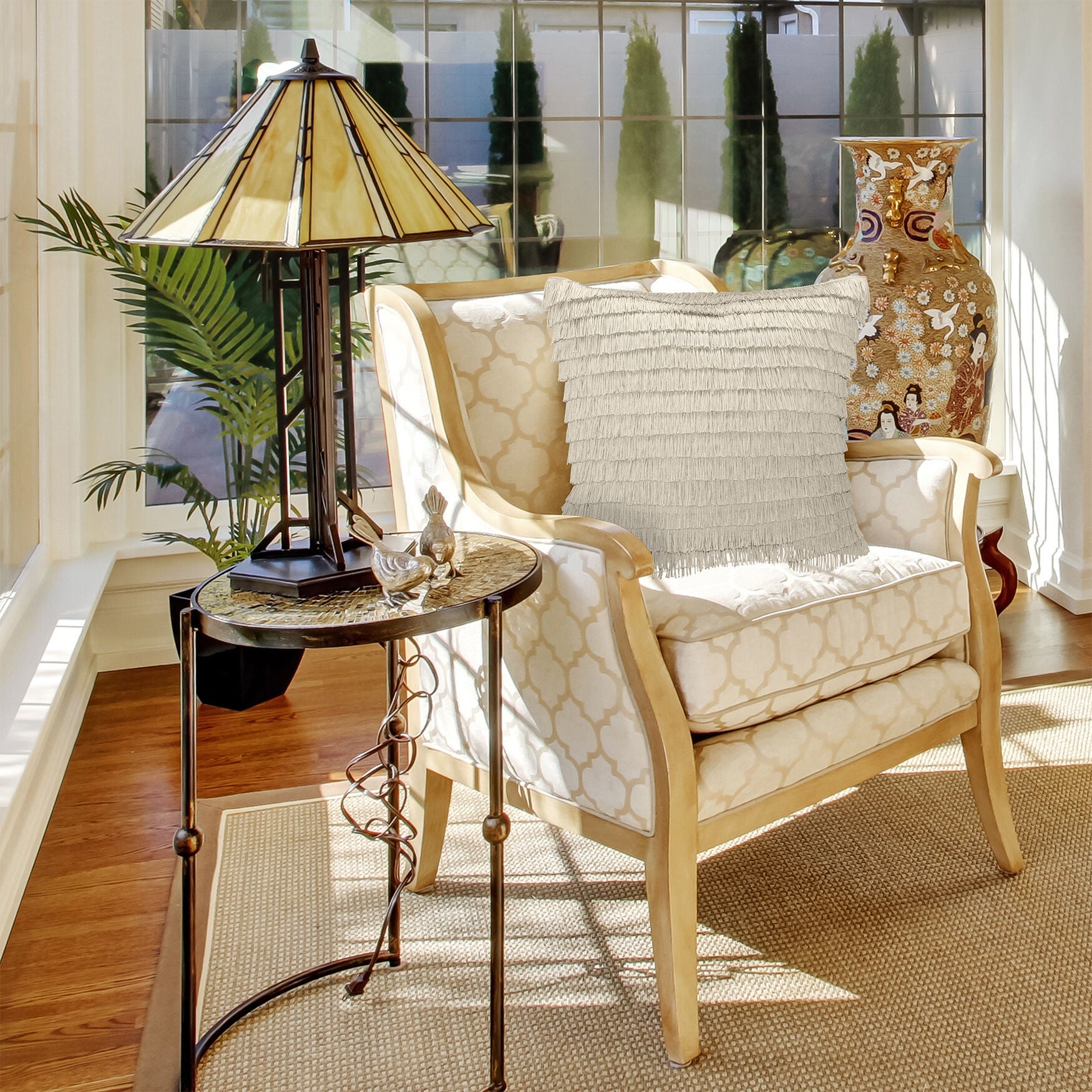 Home Gatsby Fringe Decorative Pillow Dec Pillow, , alternate image number 5