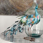 Turquoise Iron Eclectic Birds Garden Sculpture, , alternate image number null