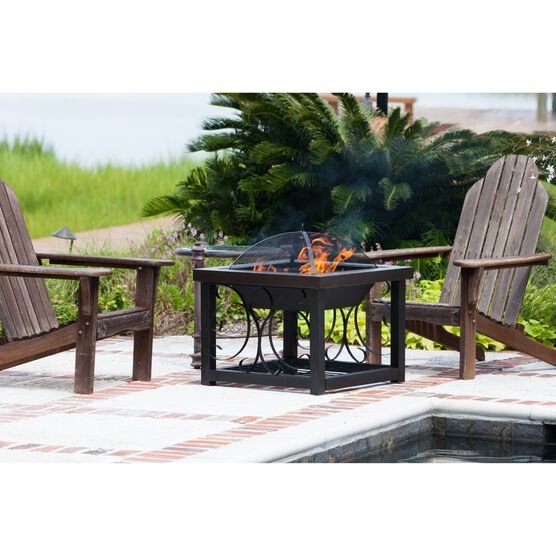 Hammer Tone Bronze Finish Cocktail Table Fire Pit, , on-hover image number null