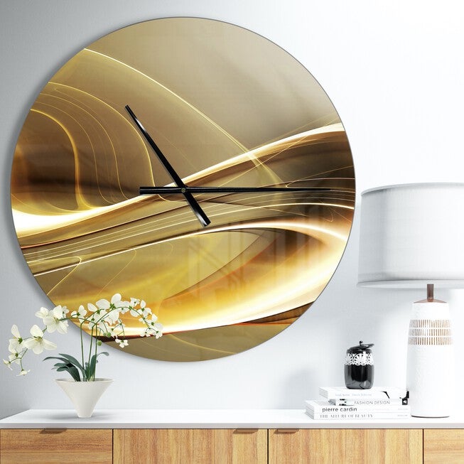 Elegant Modern Sofa Wall Clock, GOLD, hi-res image number 0