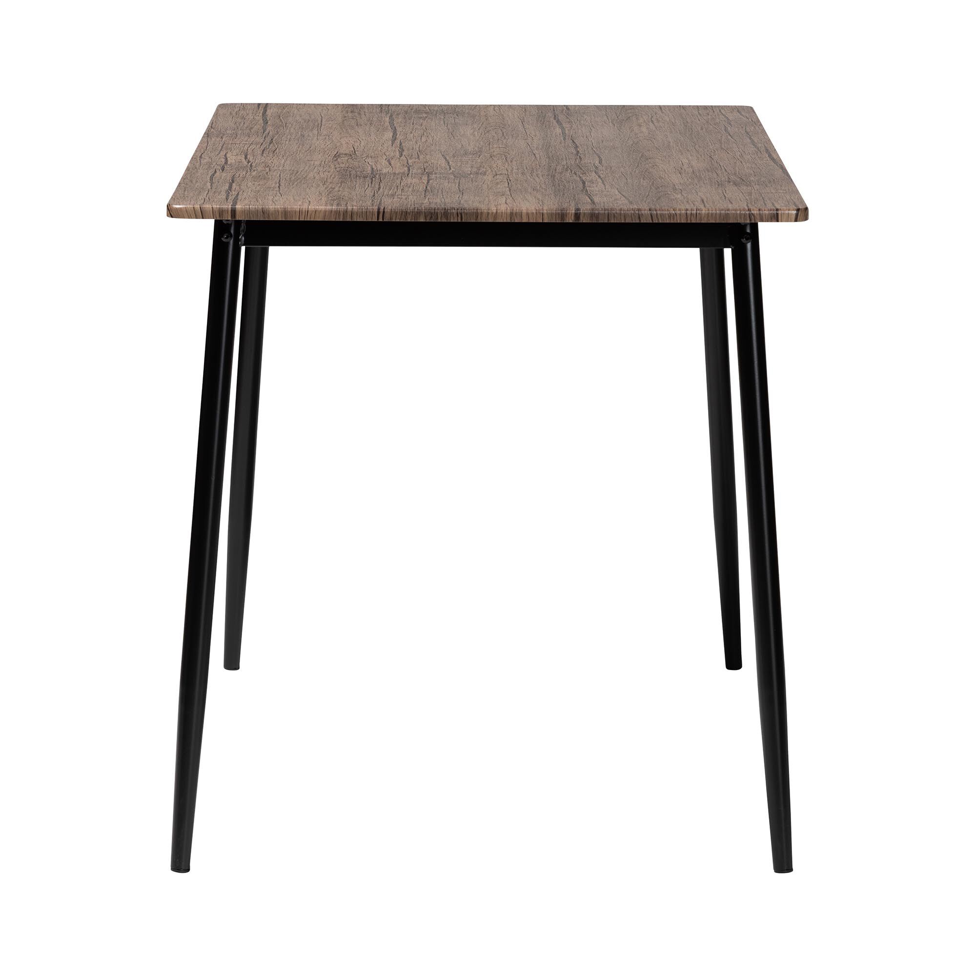 Dalair Industrial Rustic Brown Wood and Metal Dining Table, BROWN, alternate image number 3