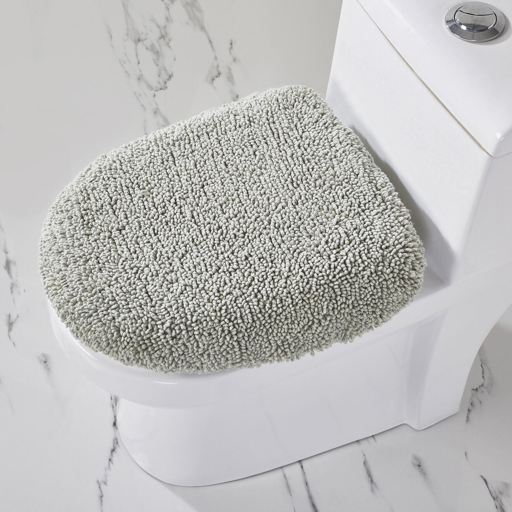 Granada Collection 100% Cotton 18 inches X 20 inches Lid Cover Bath Rug, SAGE, hi-res image number 0
