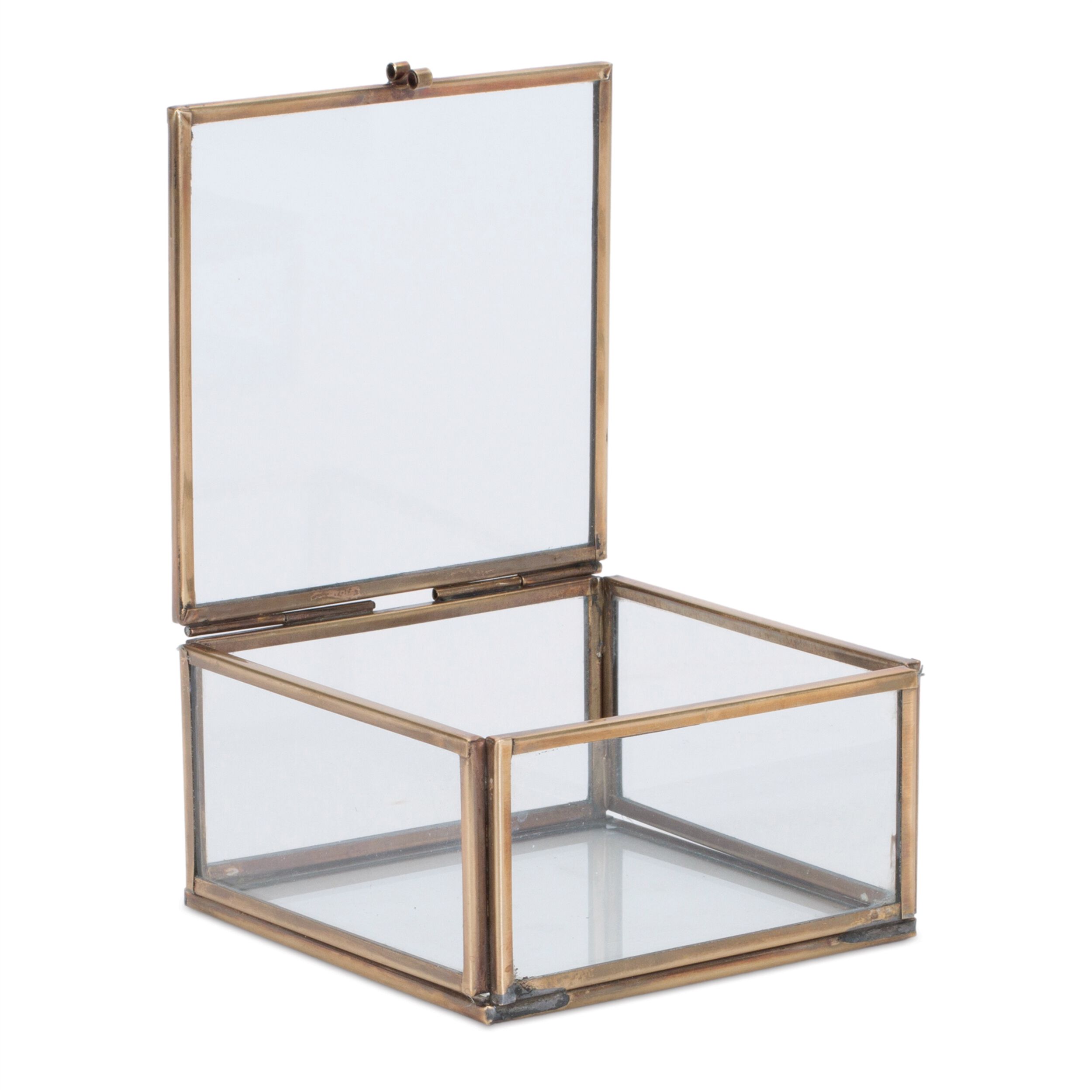 Decorative Glass Box Set of 2, GOLD, alternate image number 3