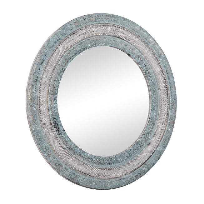 Beige Wood Farmhouse Wall Mirror, , alternate image number 3