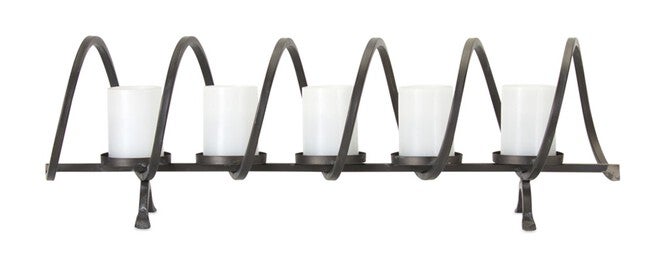 Votive Holder 31 inchesW x 9.75 inchesH Iron, BLACK, hi-res image number 0