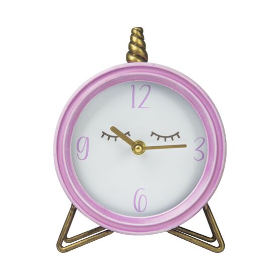Unicorn Table Top Clock, PINK, hi-res image number null