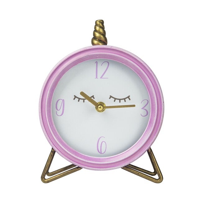 Unicorn Table Top Clock, PINK, hi-res image number 0