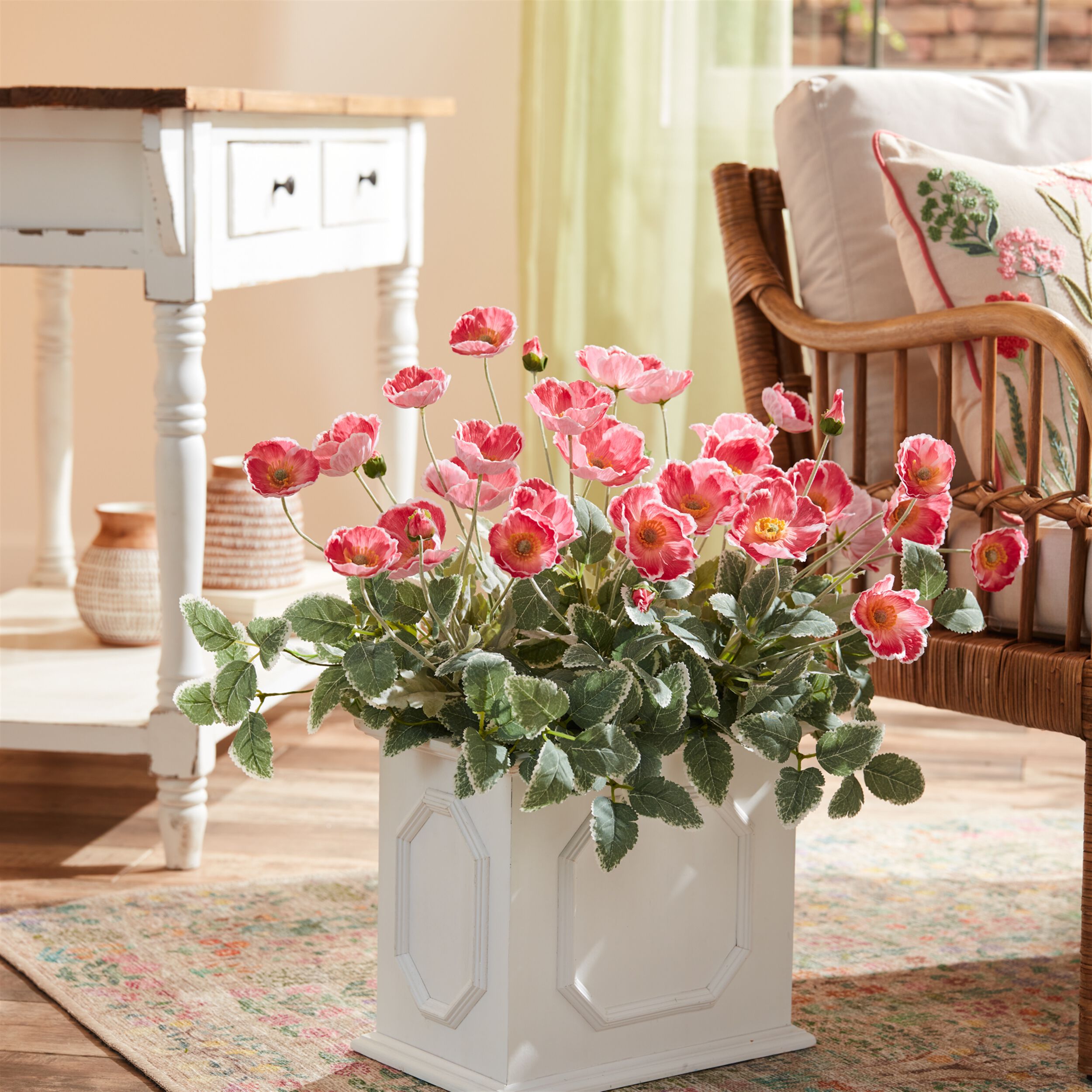 Poppy Floral Spray Set of 6, RED GREEN, alternate image number 3