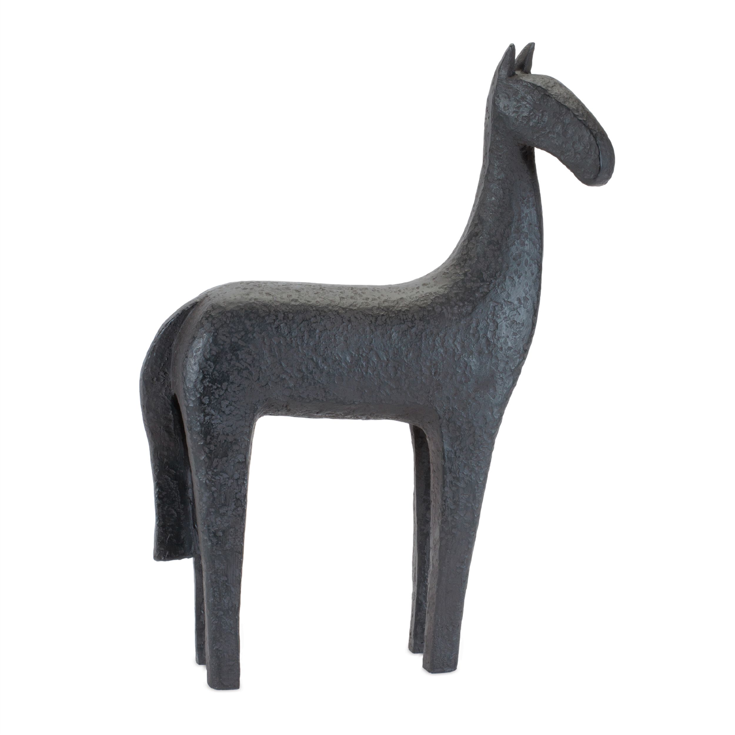 Modern Horse Statue Set of 2, BLACK, hi-res image number 0