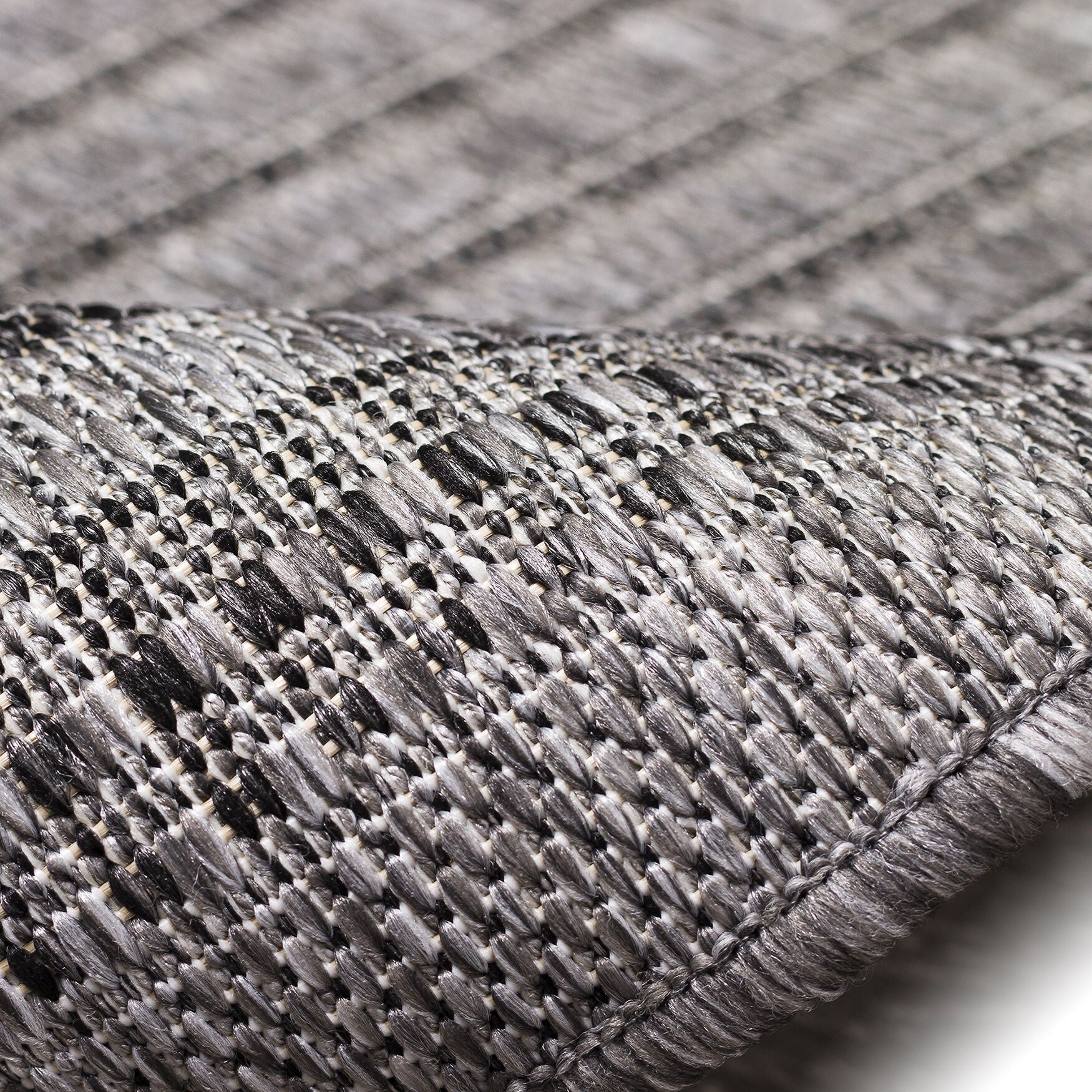 Malibu Simple Border Indoor/Outdoor Area Rug Charcoal, , alternate image number 3