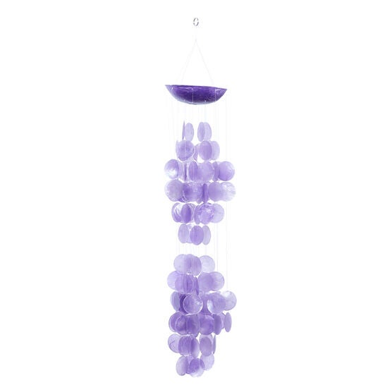 Purple Capiz Coastal Windchime, , on-hover image number null