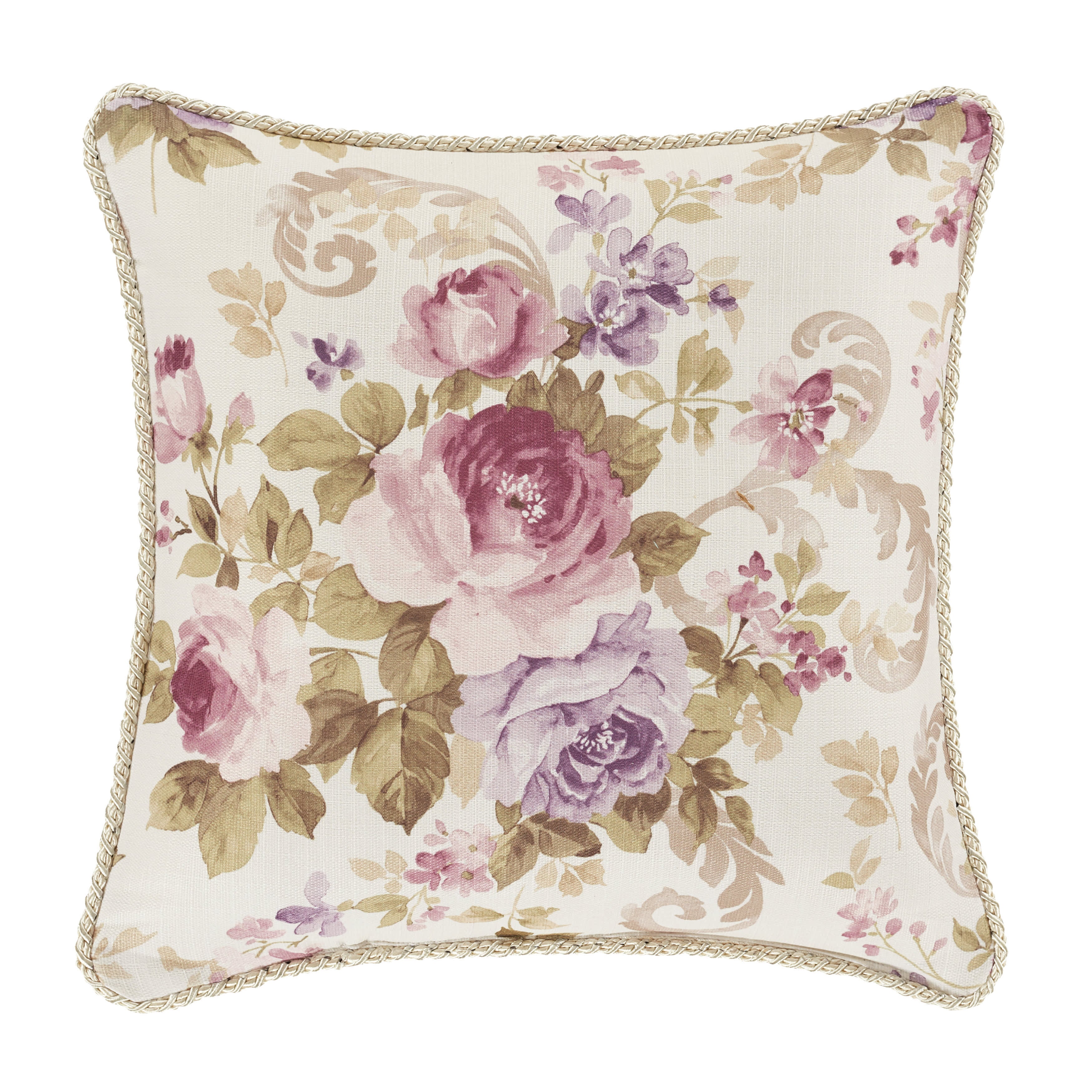 Chambord 16 Inch Square Decorative Throw Pillow, LAVENDER, hi-res image number 0