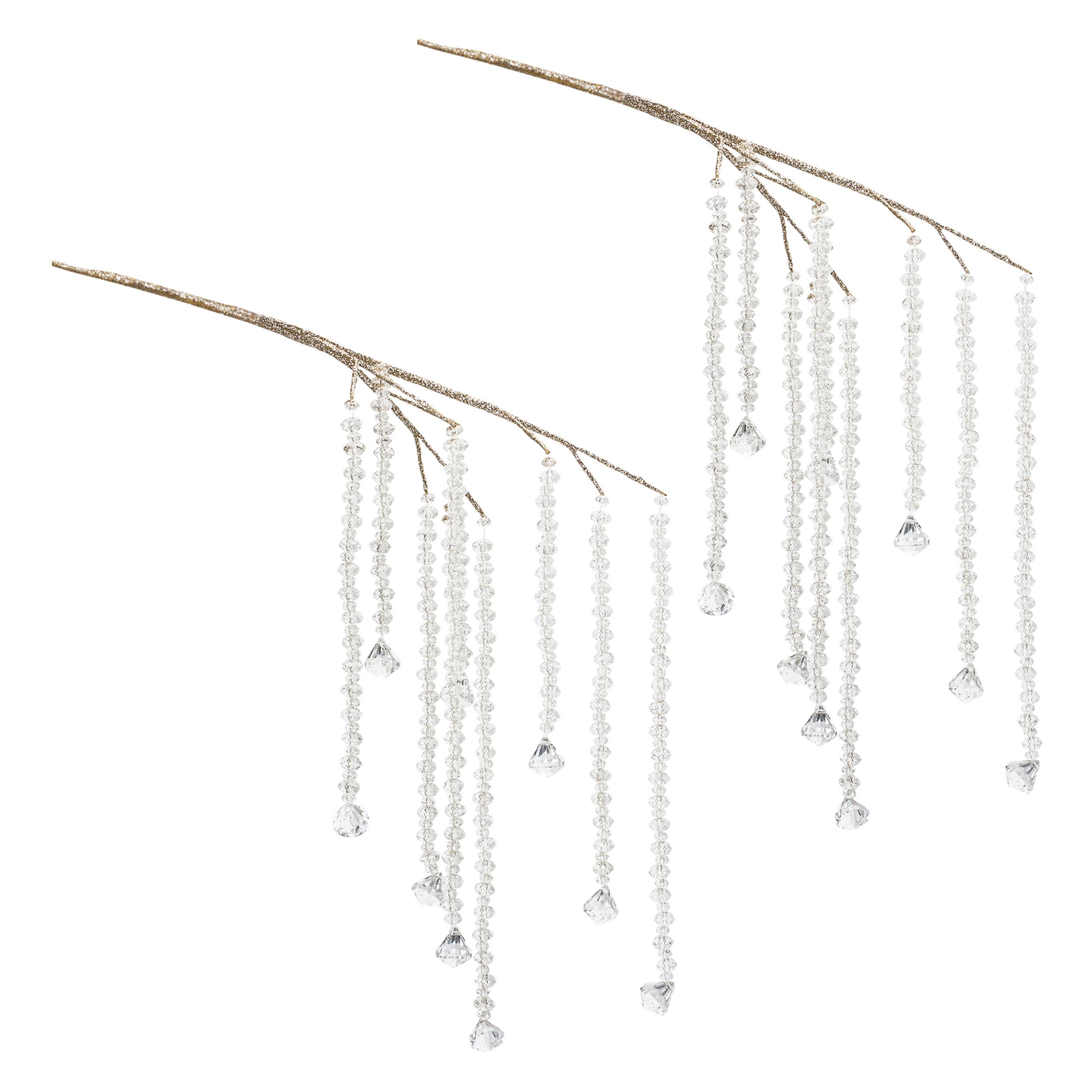 Hanging Prism Branch (Set of 2), WHITE GOLD, alternate image number 4
