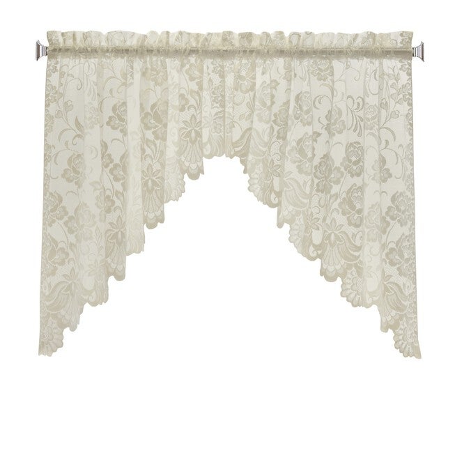 Limoges Sheer Rod Pocket Swag Valance Set, , on-hover image number null