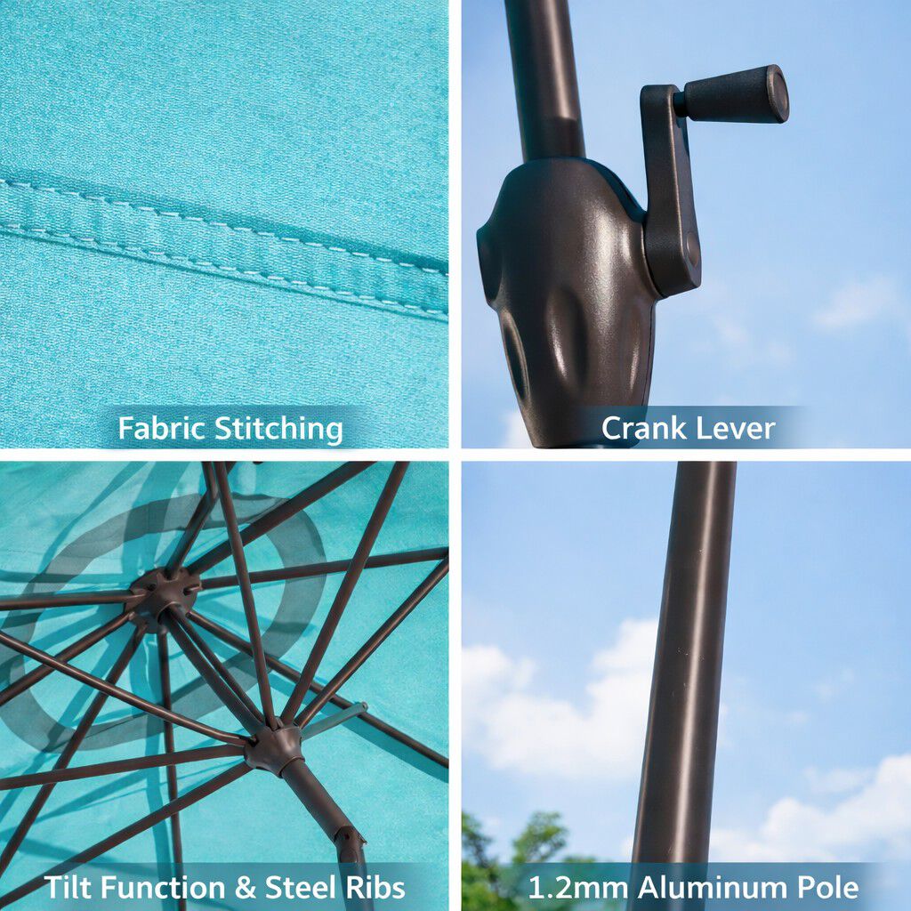 6&frac12; Ft. x 10 Ft. Oversized Rectangular Umbrella, , alternate image number 5