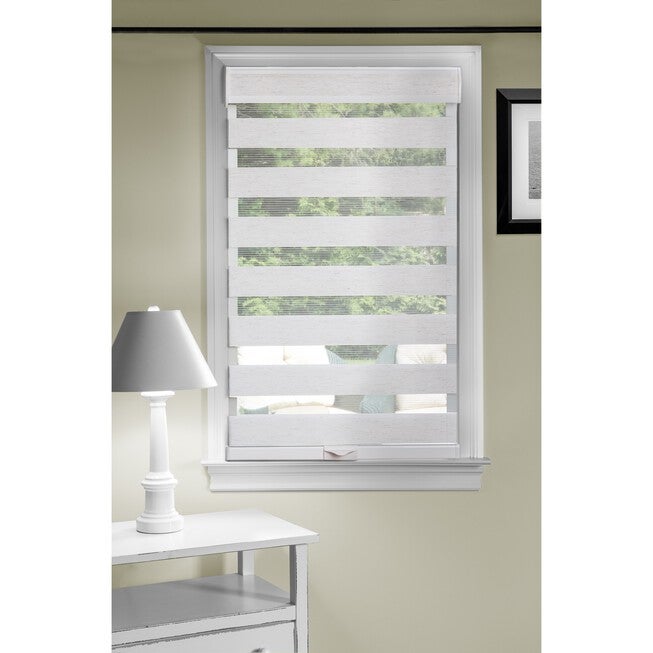 Cordless Celestial Sheer Double Layered Shade, LINEN, hi-res image number 0