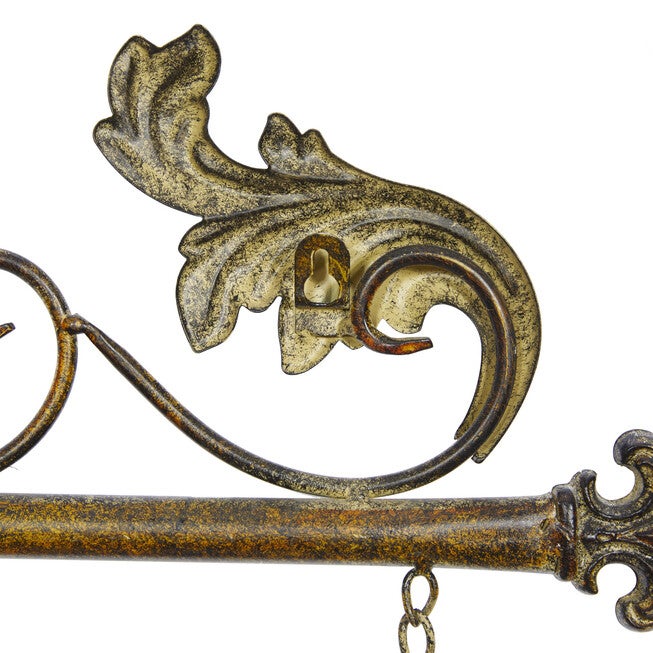 Brown Metal Traditional Floral Wall Decor, , on-hover image number 1