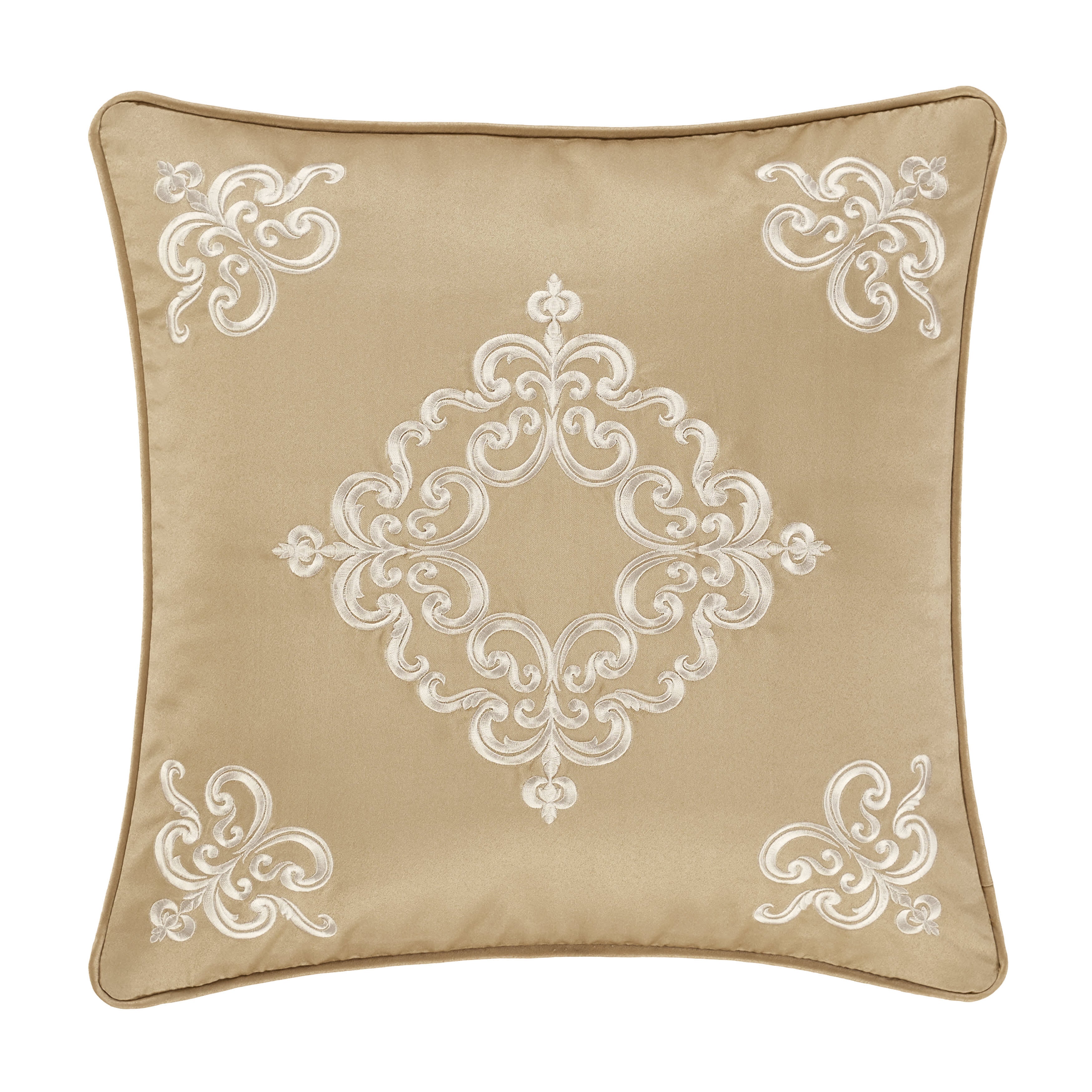 Potenza 18 Inch Square Decorative Throw Pillow, GOLD, hi-res image number 0