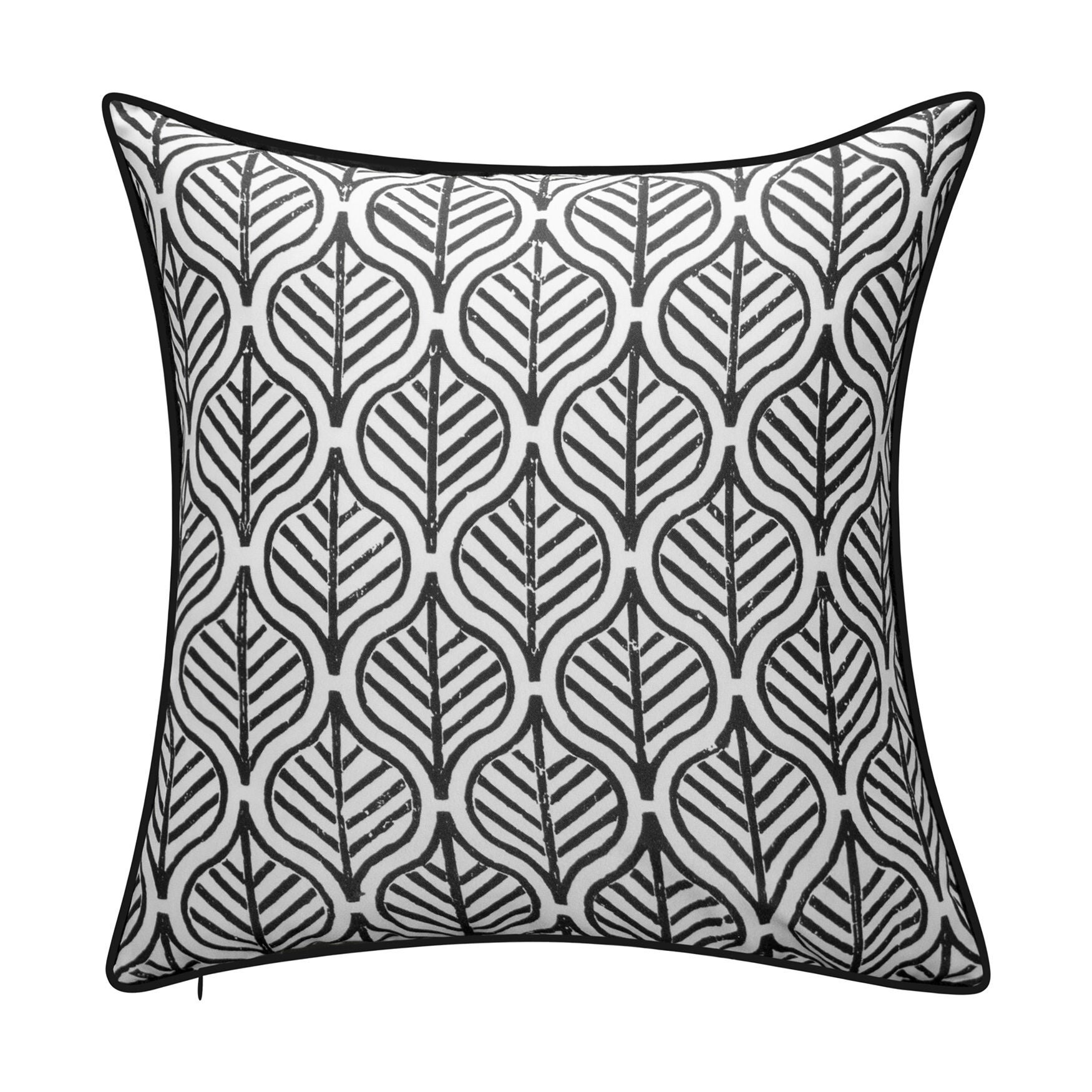 Indoor/Outdoor Reversible Antique Tile Print Decorative Throw Pillow 18X18, Leaf Multi, , alternate image number 6