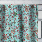 Audrey Turquoise Bath Shower Curtain, , on-hover image number null