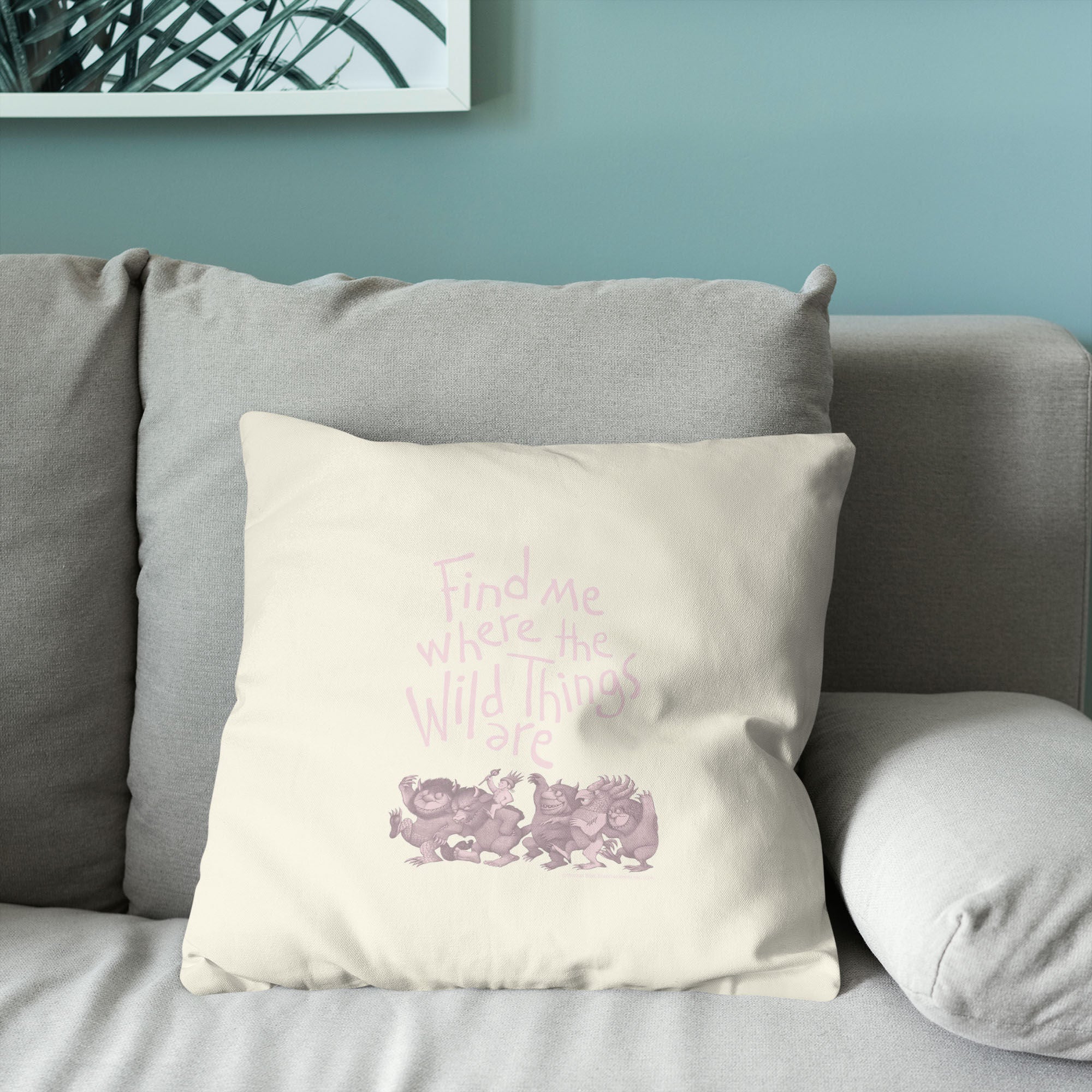 Warner Bros. Where the Wild Things Are Find Me Pink Throw Pillow 18X18 Inches, TAN, alternate image number 3