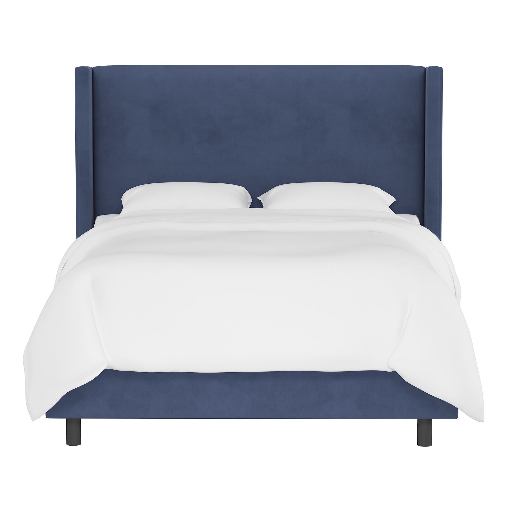 Velvet Wingback Bed, , on-hover image number 1