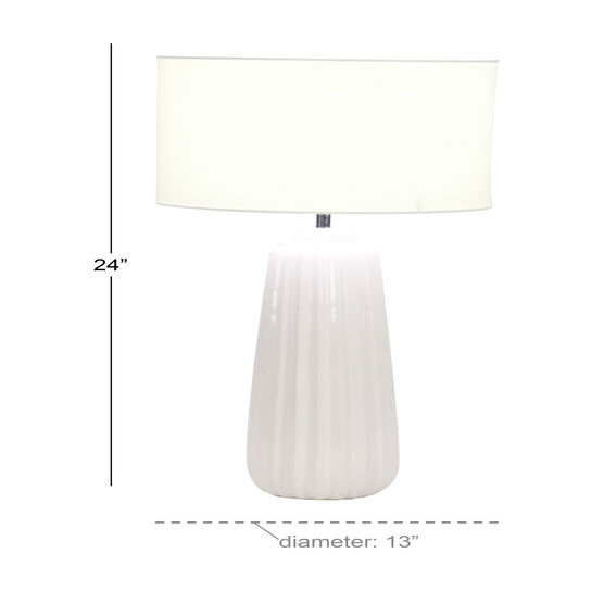 White Stone Traditional Table Lamp, , alternate image number null