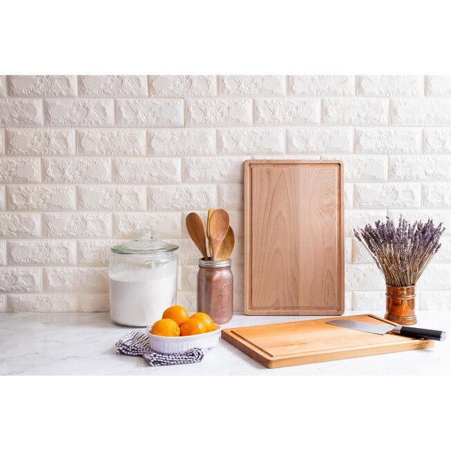 Delice Maple Rectangle Cutting Board with Juice Drip Groove, , alternate image number null
