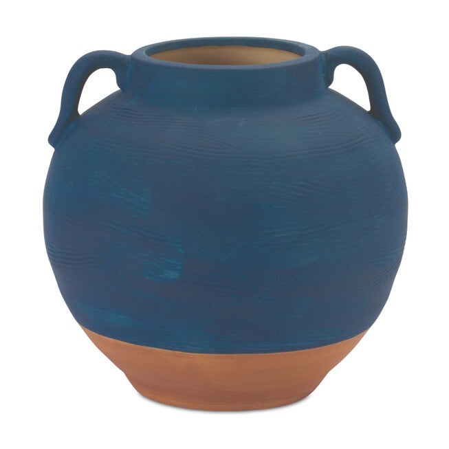 Urn 7 inchesH Ceramic, BLUE, hi-res image number 0