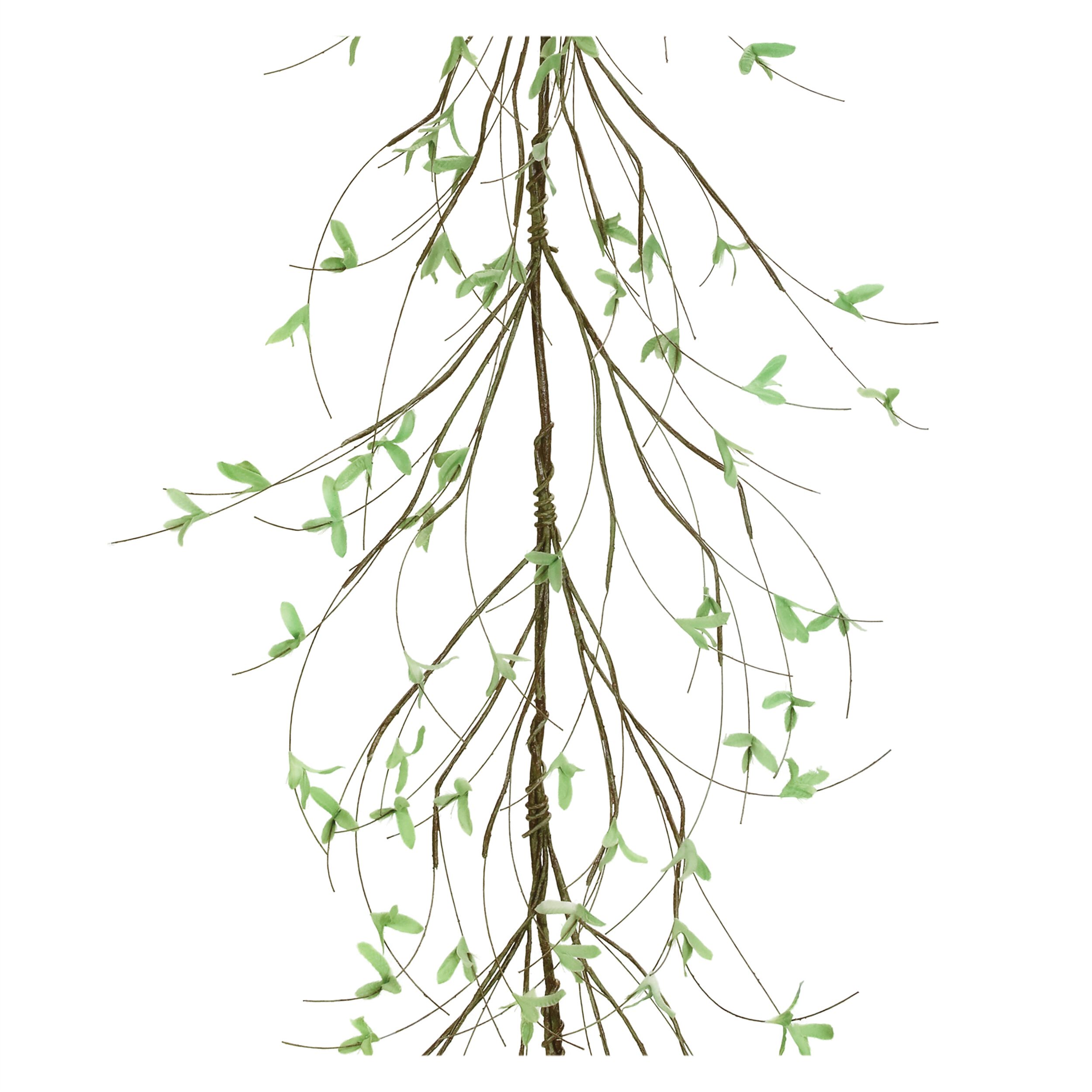 Mini Leaf Twig Garland Set of 2, GREEN, hi-res image number 0
