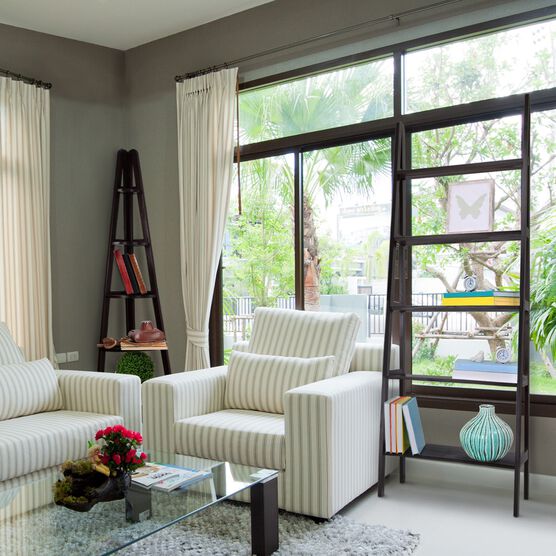 5-Shelf Corner Ladder Bookcase-Espresso, , alternate image number null