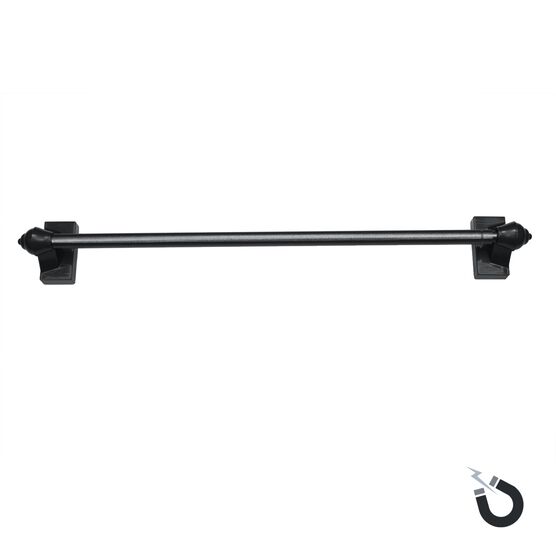 Super Hold Magnetic Window Curtain Rod Set Window, GRAPHITE, hi-res image number null