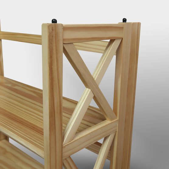 Montego 3-Shelf Folding Bookcase -Natural, , alternate image number null