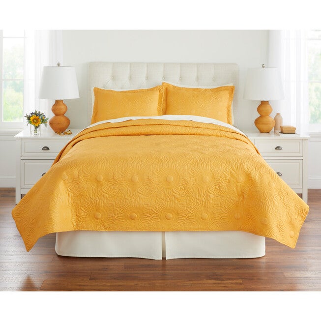 Sunflower Quilt Set, GOLD, hi-res image number 0