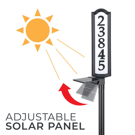 SolarSOLutions™ Aurora Solar LED Address Post, , alternate image number null