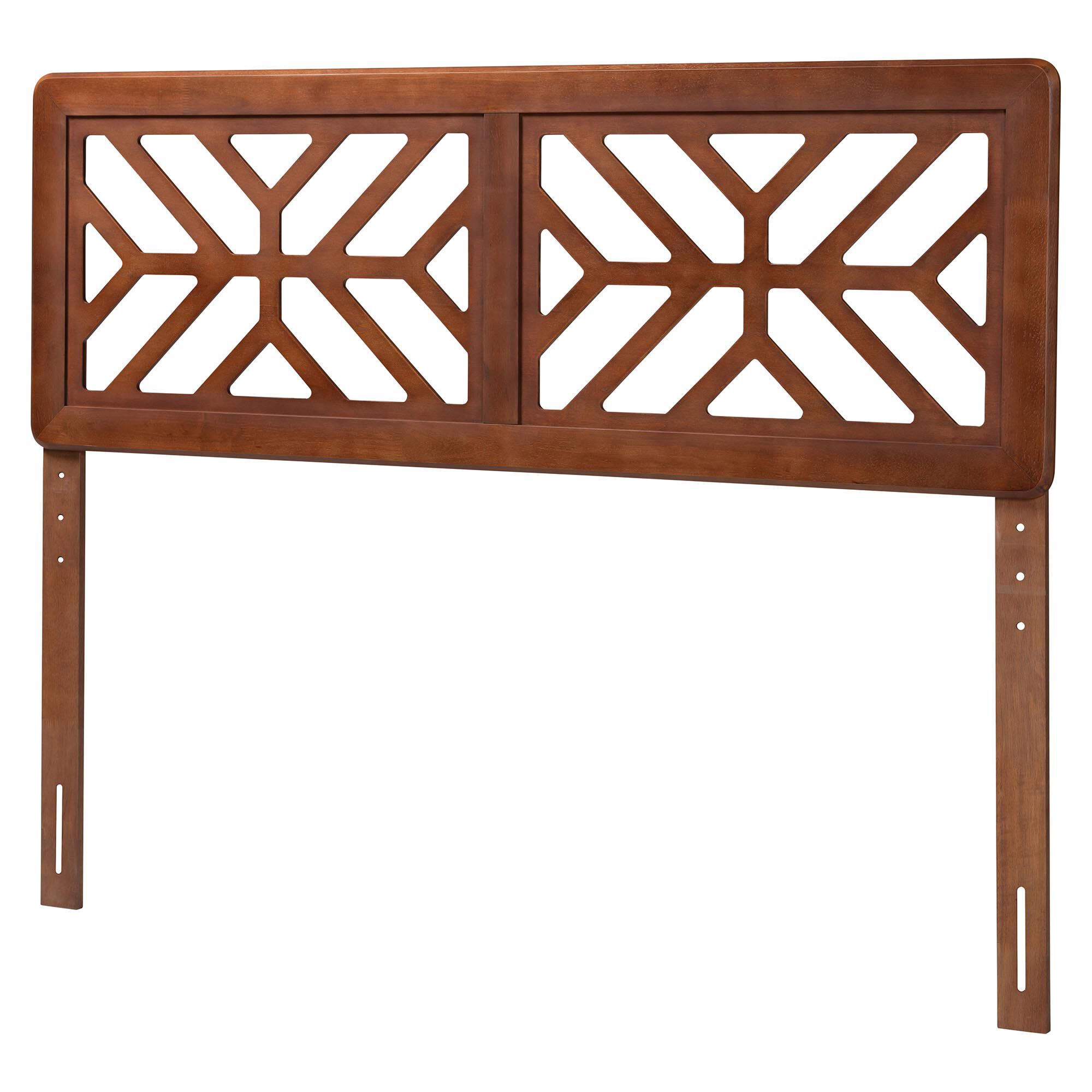 Kalare Wood Headboard with Geometric Cutout Design, Full, BROWN, alternate image number 1