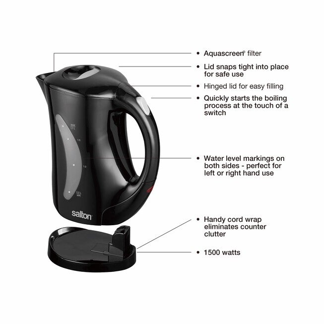 1.7L Stainless Steel Cordless Kettle, , alternate image number null