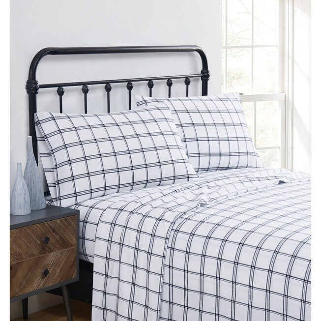 Bristol Plaid Flannel Sheet Set, , alternate image number null