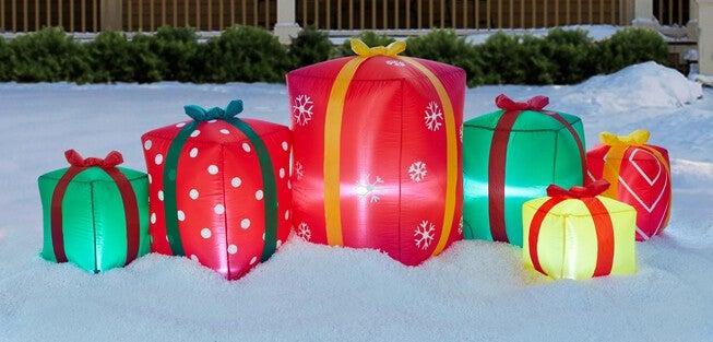 8’ Pre-lit Inflatable Christmas Gift Box Set, GIFT BOX, hi-res image number null