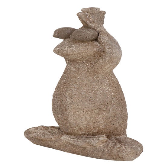 Brown Ceramic Eclectic Frogs Garden Sculpture, , on-hover image number null