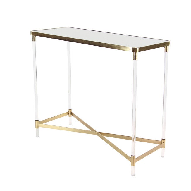 Clear Contemporary Acrylic Console Table, 32 x 44, , alternate image number 3