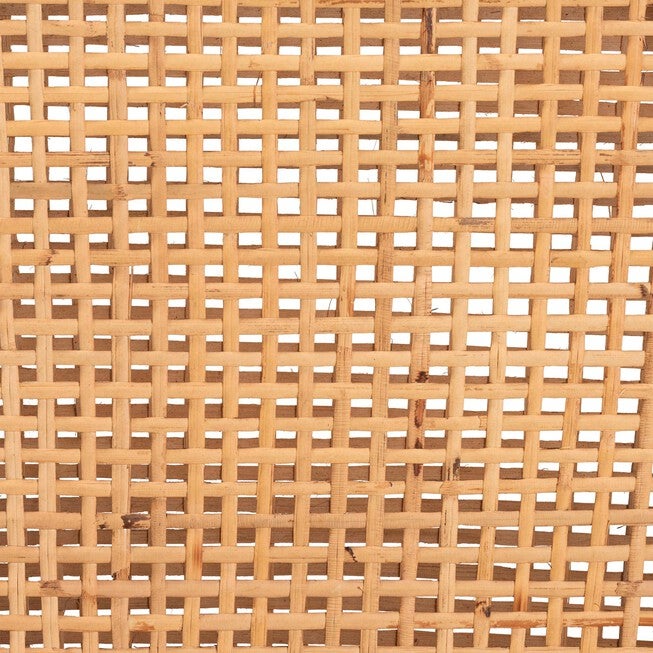 Lingga Modern Bohemian Dark Brown Mahogany Wood And Natural Rattan Counter Stool, , alternate image number 6