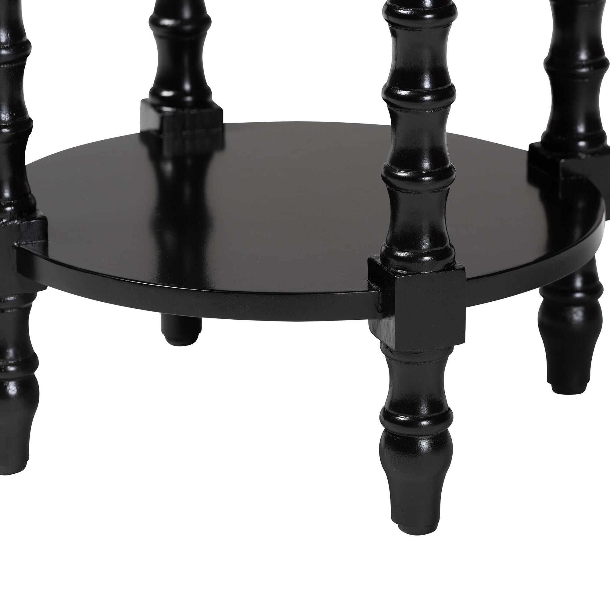 Sally Round Nightstand, BLACK, alternate image number 4