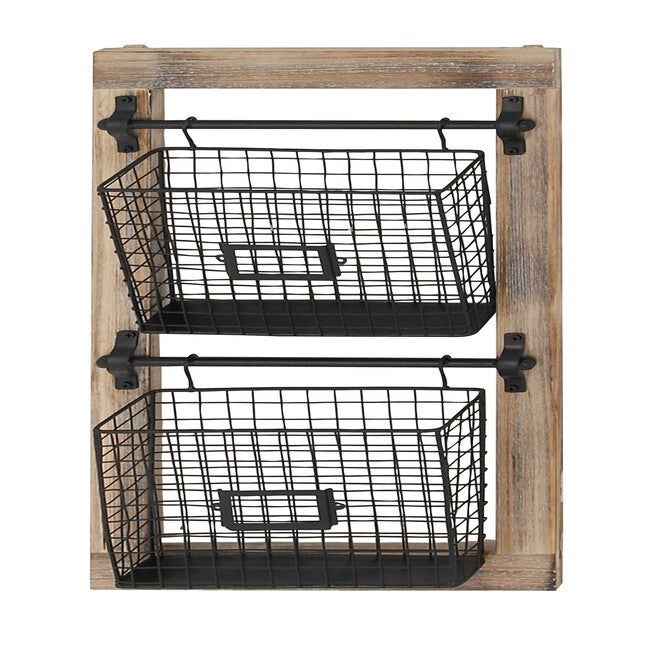Black Metal Farmhouse Magazine Rack Holder Magazine Rack Holder, , alternate image number null