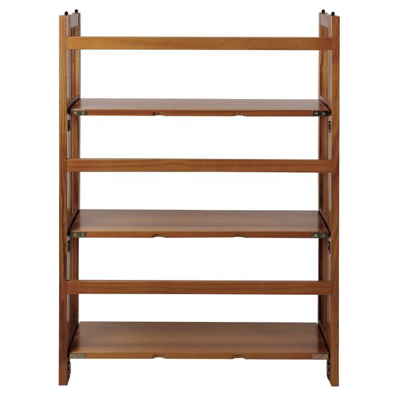 3-Shelf Folding Stackable Bookcase 27.5" Wide - Chestnut, , alternate image number null