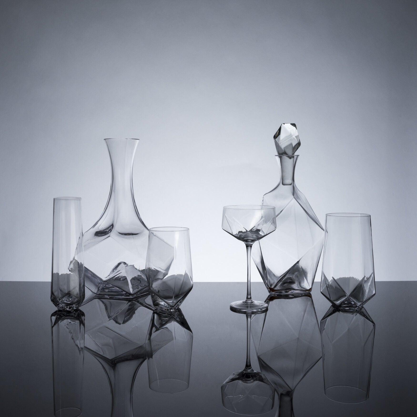 Faceted Crystal Coupes, , alternate image number 3